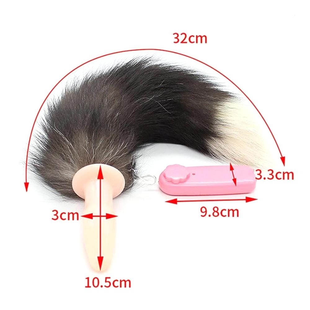 Vibrating Fox Tail 15" Loveplugs Anal Plug Product Available For Purchase Image 6