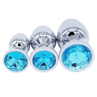 Achieve luxury with this beginner-friendly, stainless-steel princess plug set, crafted to please and make you feel like royalty. Jeweled butt adds even more elegance.