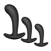 The Black Silicone Training Set, designed for beginners, is soft, ear, comfortable, and features trainer sex toy. Ideal for gradual progression.