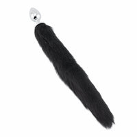 18-in Black Fox Tail With Plug-Shaped Metal End Loveplugs Anal Plug Product Available For Purchase Image 20