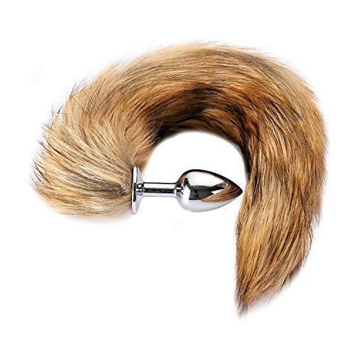 Brown Metal Fox Tail 16" Loveplugs Anal Plug Product Available For Purchase Image 3