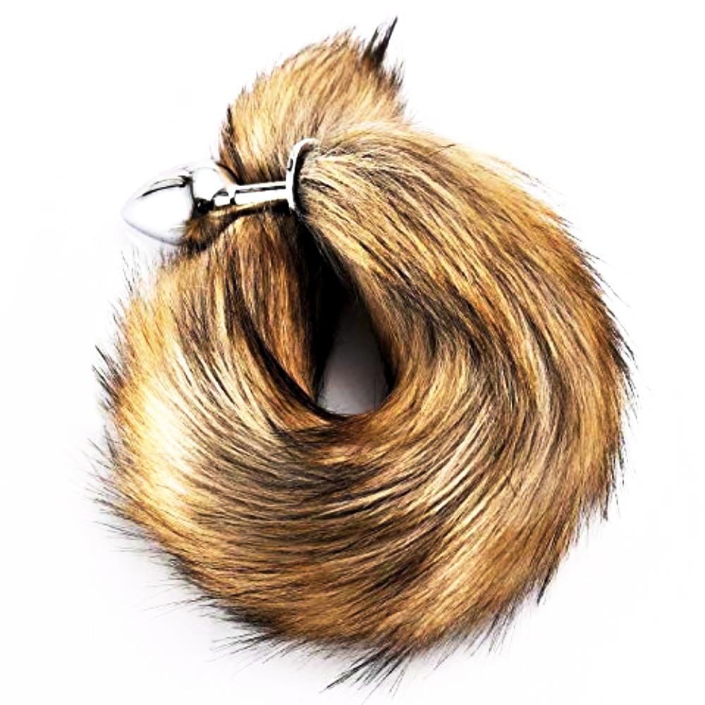 Brown Metal Fox Tail 16" Loveplugs Anal Plug Product Available For Purchase Image 2