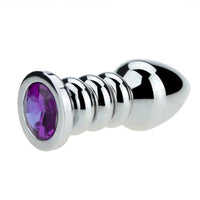 Ribbed Steel Jeweled Plug Loveplugs Anal Plug Product Available For Purchase Image 24