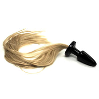 Delivered in discreet packaging, this blonde, sex toy adds excitement to your play. pony sex toy, The deep black base is sturdy and sleek.