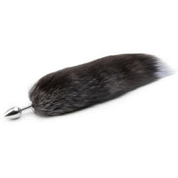 Grey Kitty Cat Tail Butt Plug 18"