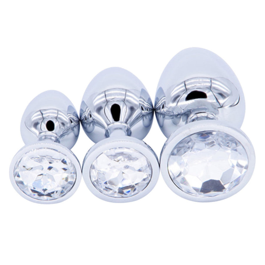 Exquisite Steel Jeweled Plug Set (3 Piece) Loveplugs Anal Plug Product Available For Purchase Image 41