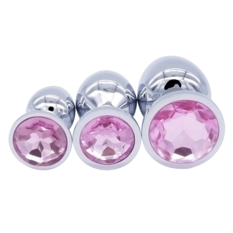 Exquisite Steel Jeweled Plug Set (3 Piece) Loveplugs Anal Plug Product Available For Purchase Image 42