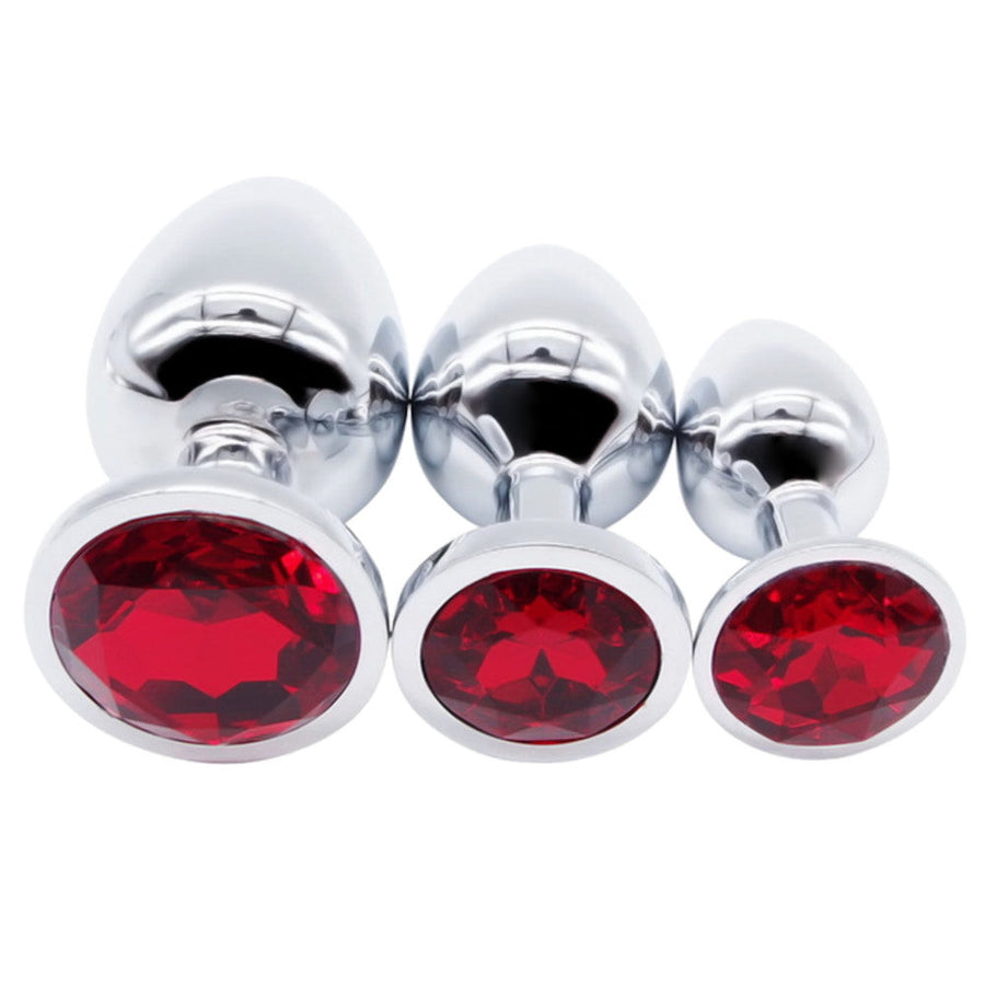 Exquisite Steel Jeweled Plug Set (3 Piece) Loveplugs Anal Plug Product Available For Purchase Image 43
