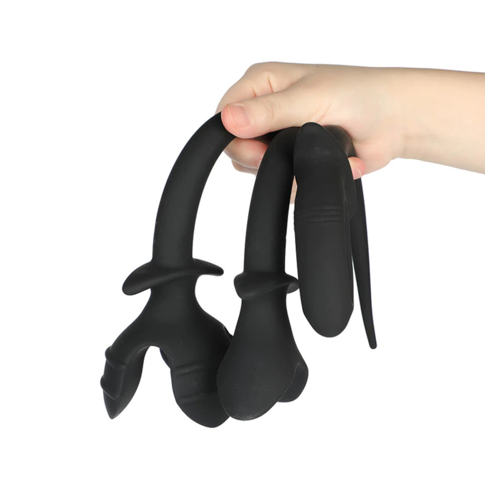11" - 12" Black Silicone Dog Tail