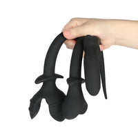 11" - 12" Black Silicone Dog Tail Loveplugs Anal Plug Product Available For Purchase Image 27