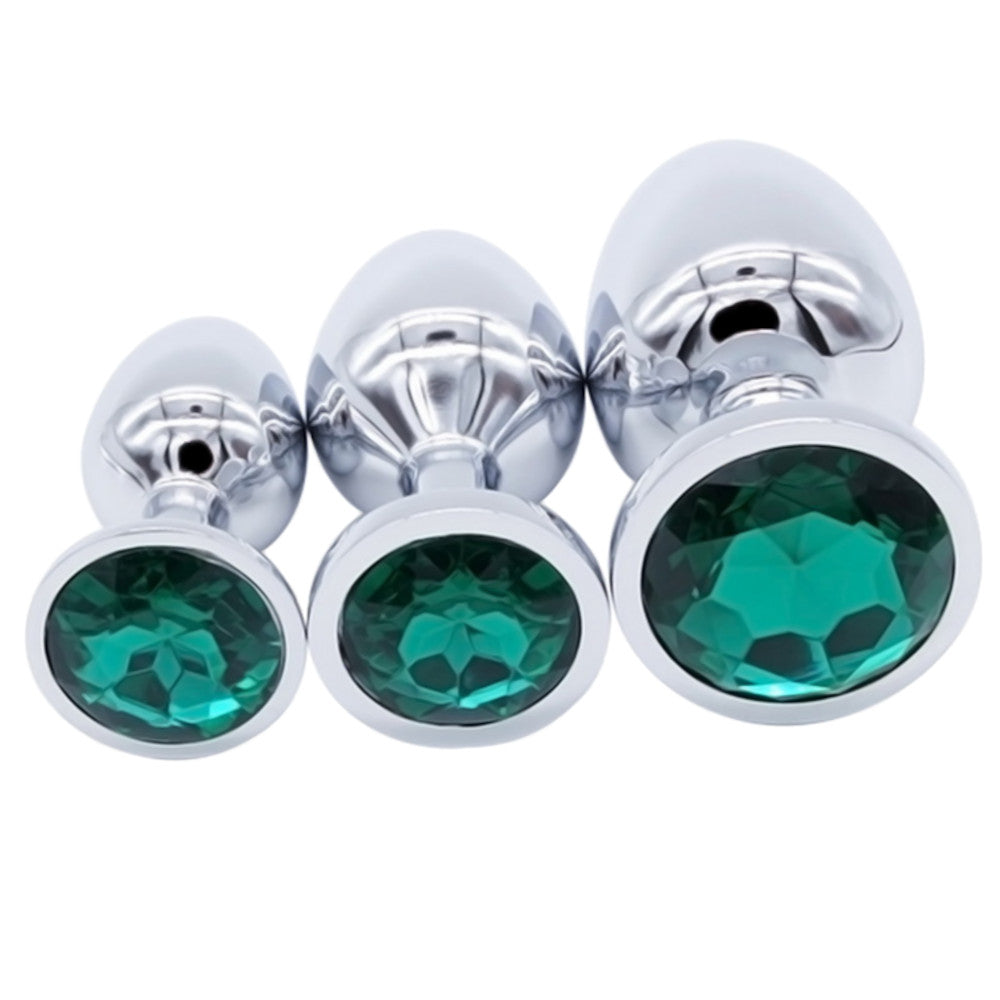 Exquisite Steel Jeweled Plug Set (3 Piece) Loveplugs Anal Plug Product Available For Purchase Image 5