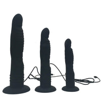 Experience unmatched pleasure with the smallest variant of this thrusting dildo, sex toy vibrating with intense power for ultimate satisfaction.
