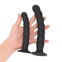 Ribbed Suction Cup Silicone Dildo