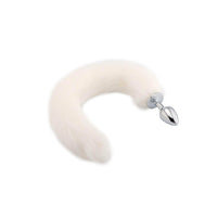 White Cat Tail Plug 16"