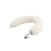 White Wolf Tail Plug 16"