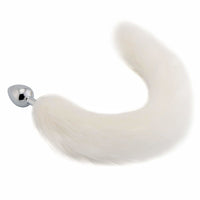 A soft, white, and plush cat sex toy tail that pairs perfectly with your pink ears. It's the best for unlocking your desires.