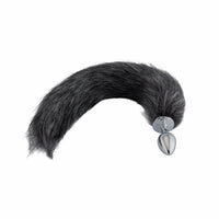 Dark Grey Fox Metal Tail, 18" Loveplugs Anal Plug Product Available For Purchase Image 22