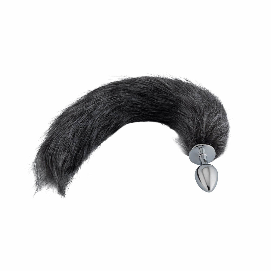 Dark Grey Fox Metal Tail, 18" Loveplugs Anal Plug Product Available For Purchase Image 42