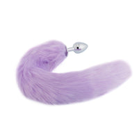 The stainless steel sex toy with a fluffy purple tail adds a playful touch, perfect for your cat or fox fantasies, while the animal tail enhances every moment.