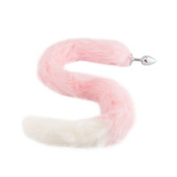 Pink with White Fox Metal Tail, 32" Loveplugs Anal Plug Product Available For Purchase Image 22