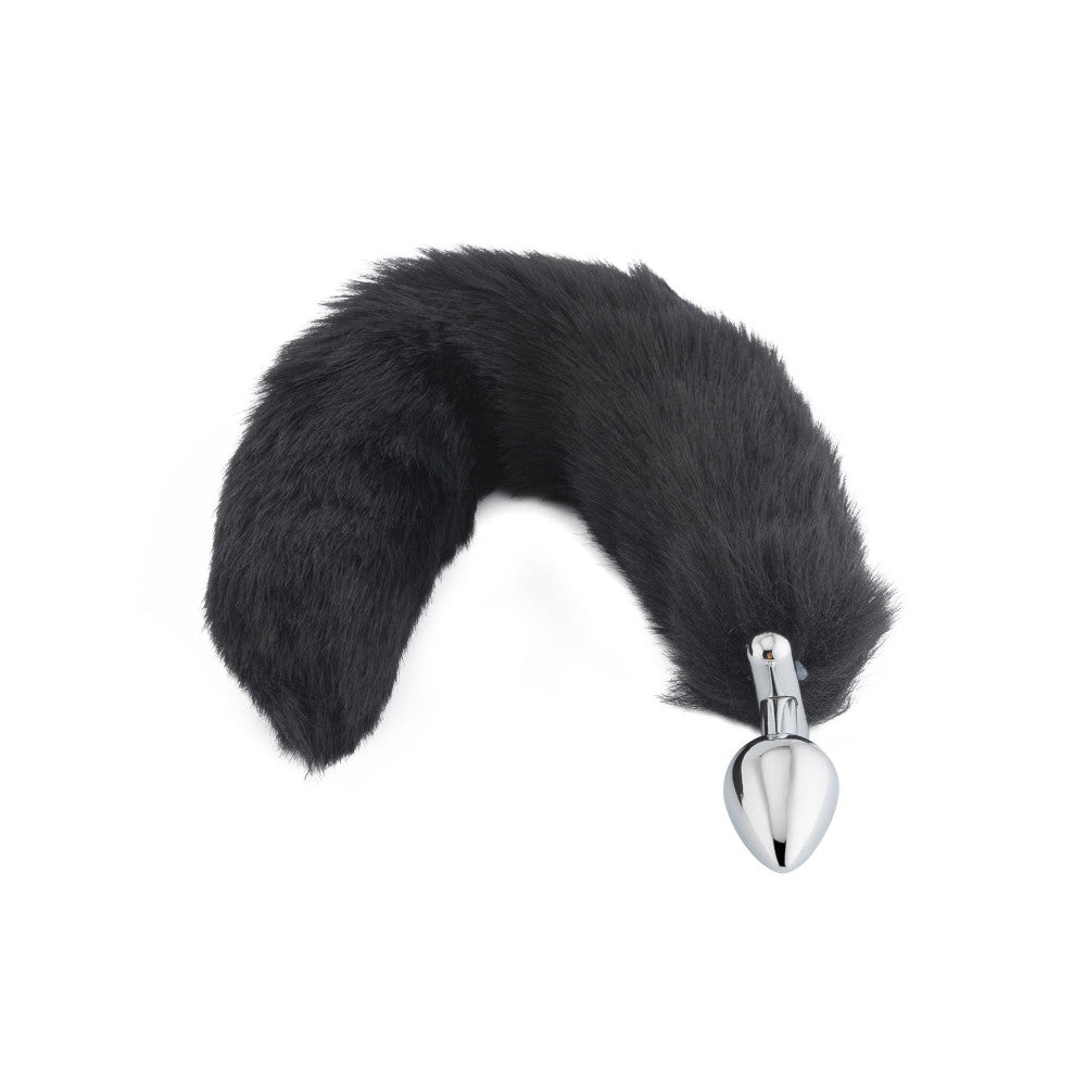 Black Wolf Shapeable Metal Tail, 18"  Love Plugs