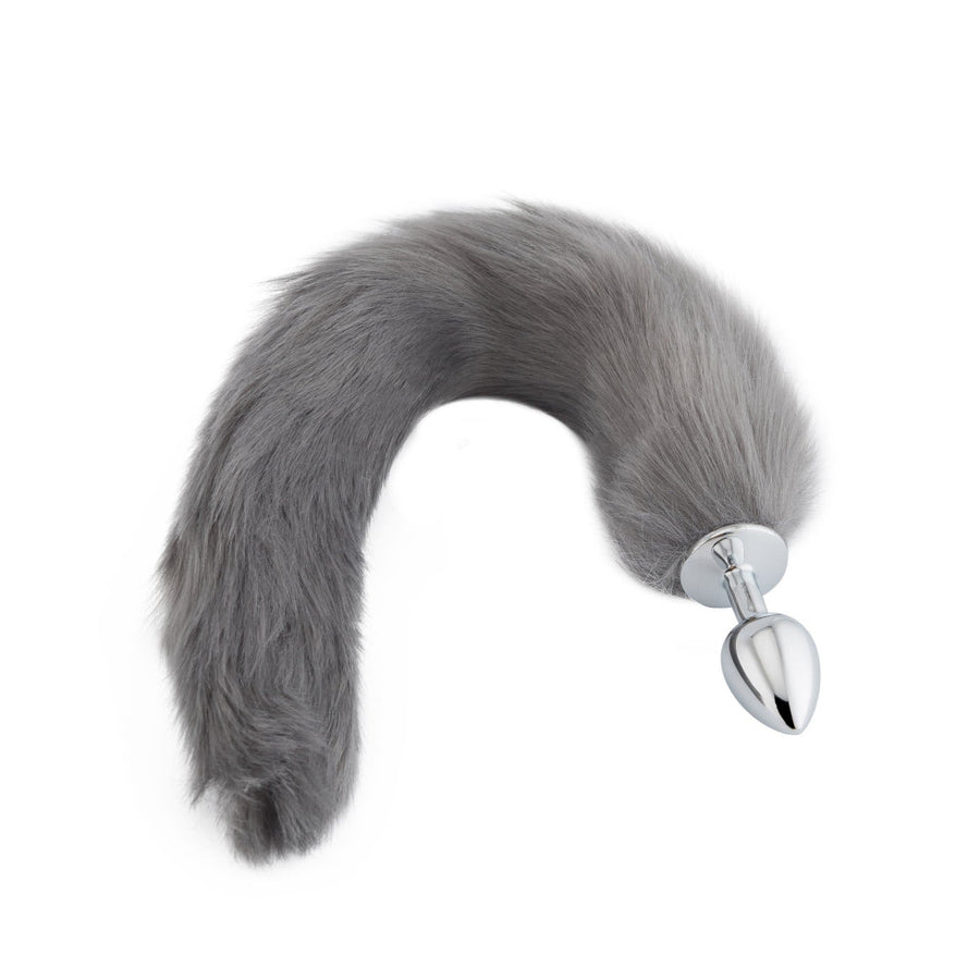 Grey Fox Metal Tail, 18" Loveplugs Anal Plug Product Available For Purchase Image 41