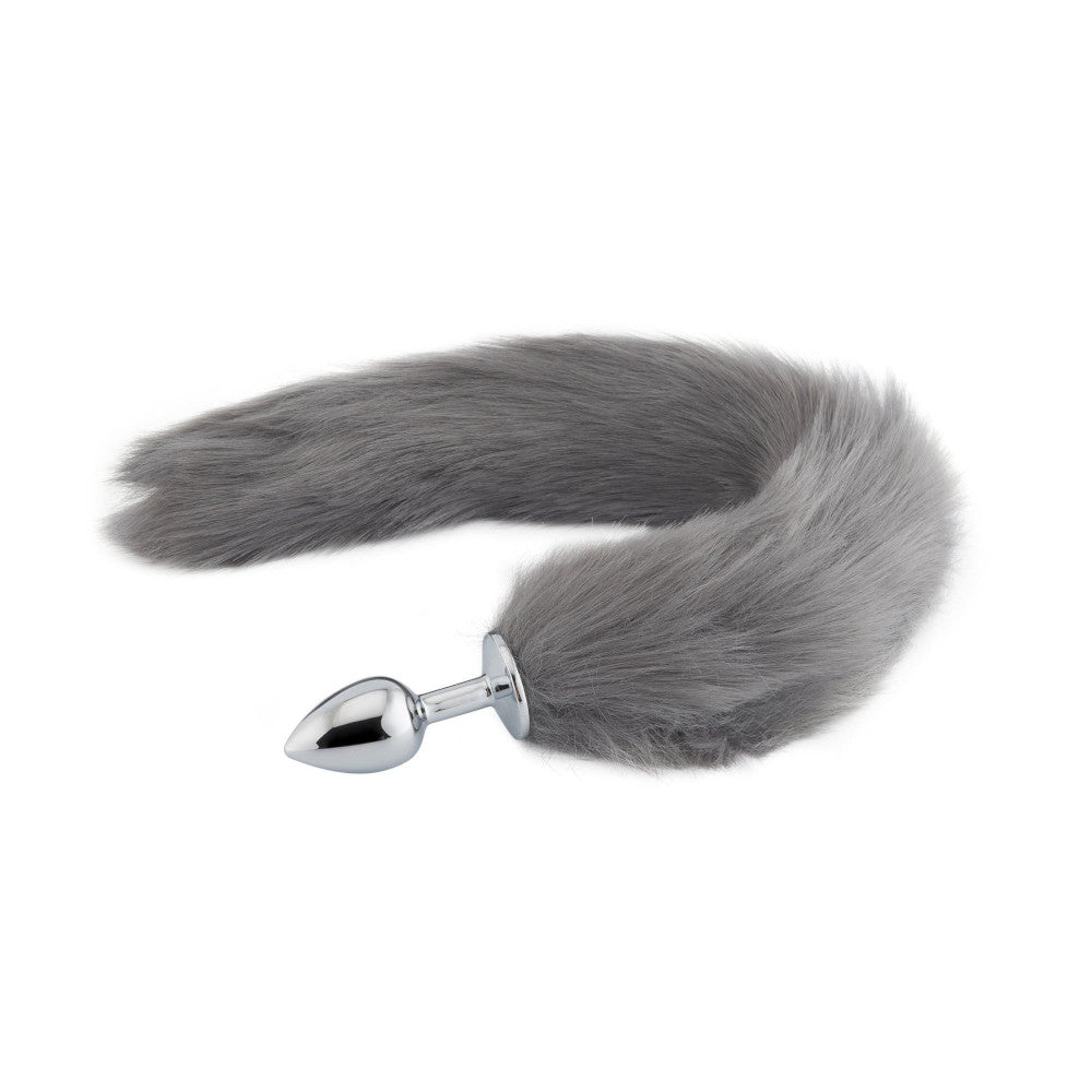 Grey Fox Metal Tail, 18" Loveplugs Anal Plug Product Available For Purchase Image 1