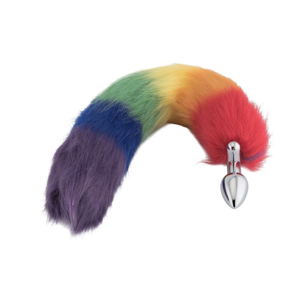The rainbow, fox tail is a great way to explore sex toys for beginners, and the plug, vibrator, and synthetic colors cat, fox