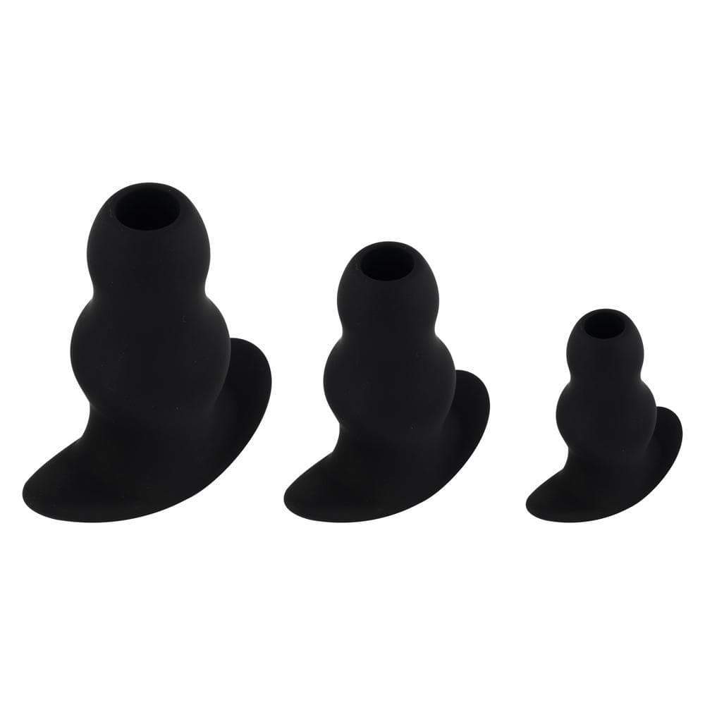 Soft Black Tunnel Plugs (3 Piece) Loveplugs Anal Plug Product Available For Purchase Image 1
