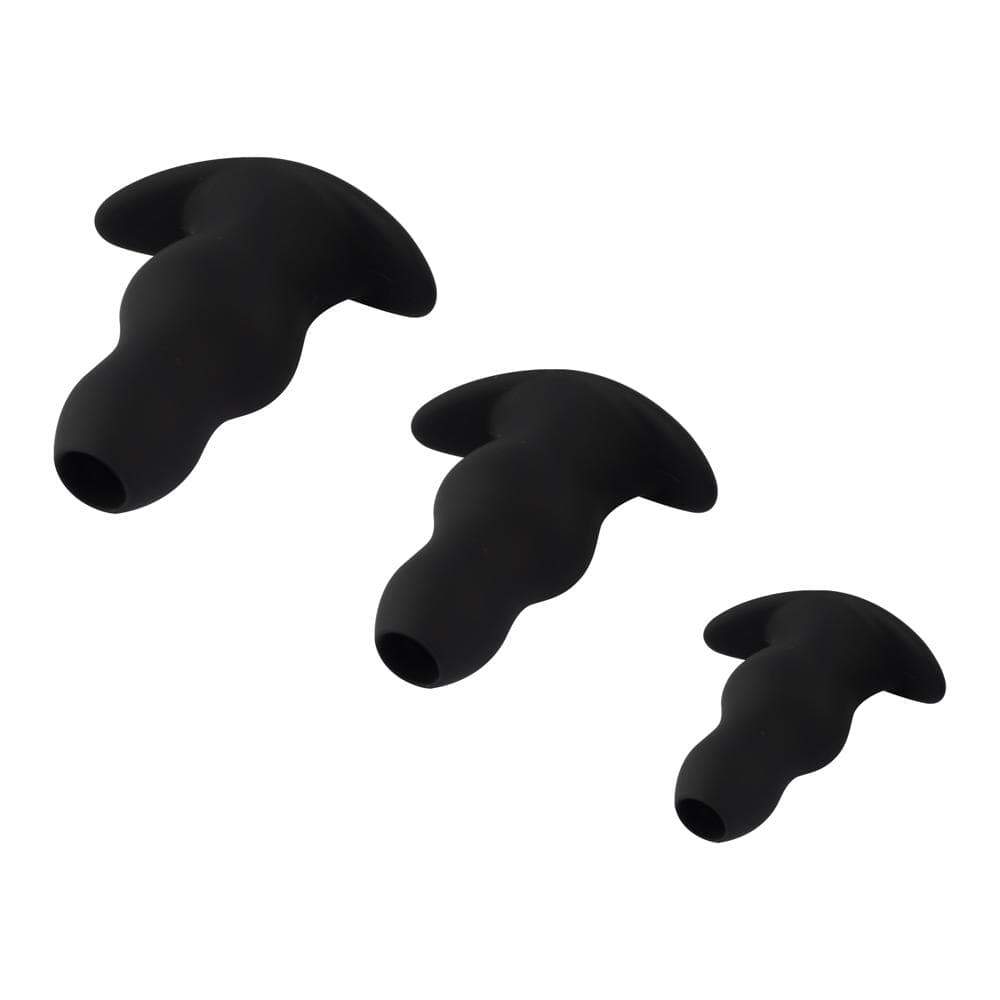 Soft Black Tunnel Plugs (3 Piece) Loveplugs Anal Plug Product Available For Purchase Image 4
