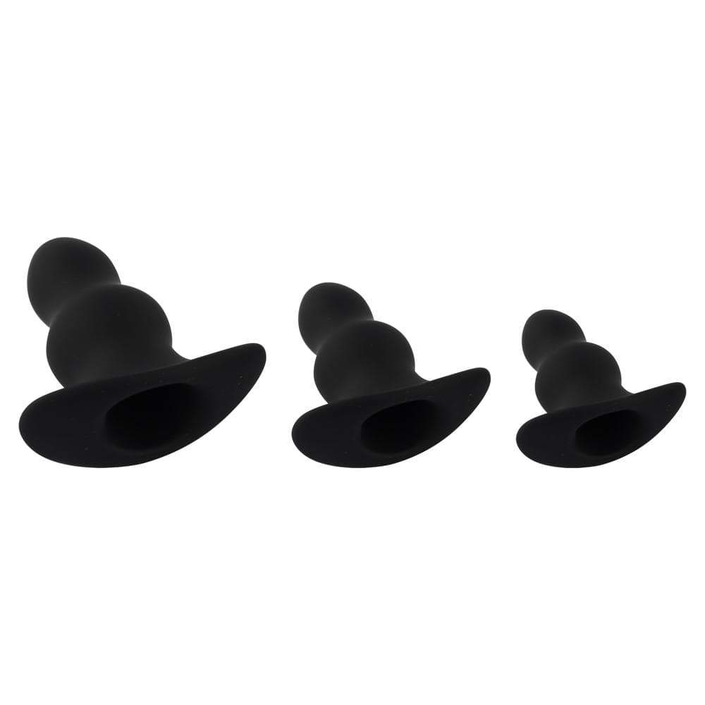 Soft Black Tunnel Plugs (3 Piece) Loveplugs Anal Plug Product Available For Purchase Image 5