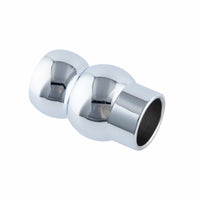 The ribbed, large stainless steel hollow sex toy offers intense sensations for stretching and douche/enema play, made of durable steel metal. Its hollow sex toy design adds versatility.