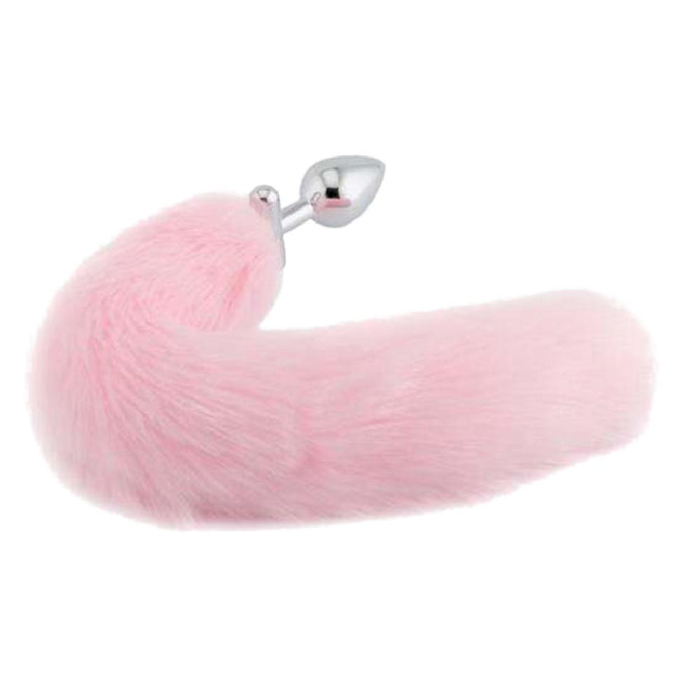 Pink Fox Shapeable Metal Tail, 16" Loveplugs Anal Plug Product Available For Purchase Image 1