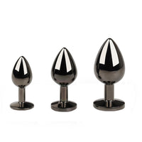 Gunmetal Jeweled Princess Plugs (3 Piece) Loveplugs Anal Plug Product Available For Purchase Image 23