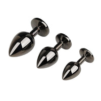 Gunmetal Jeweled Princess Plugs (3 Piece) Loveplugs Anal Plug Product Available For Purchase Image 24
