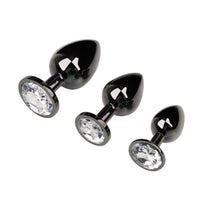 Gunmetal Jeweled Princess Plugs (3 Piece) Loveplugs Anal Plug Product Available For Purchase Image 25