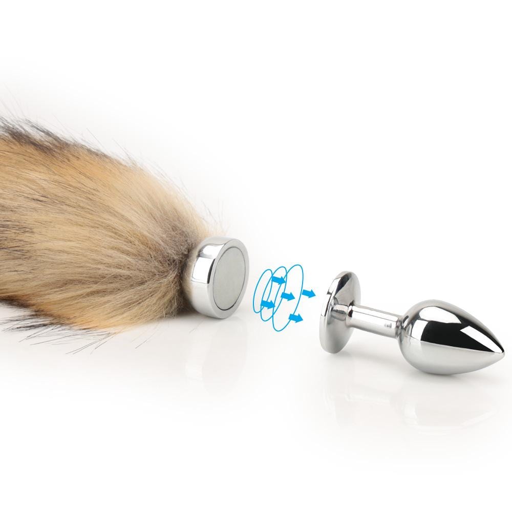 Magnetic Fox Tail Butt Plug, 4 Colors!