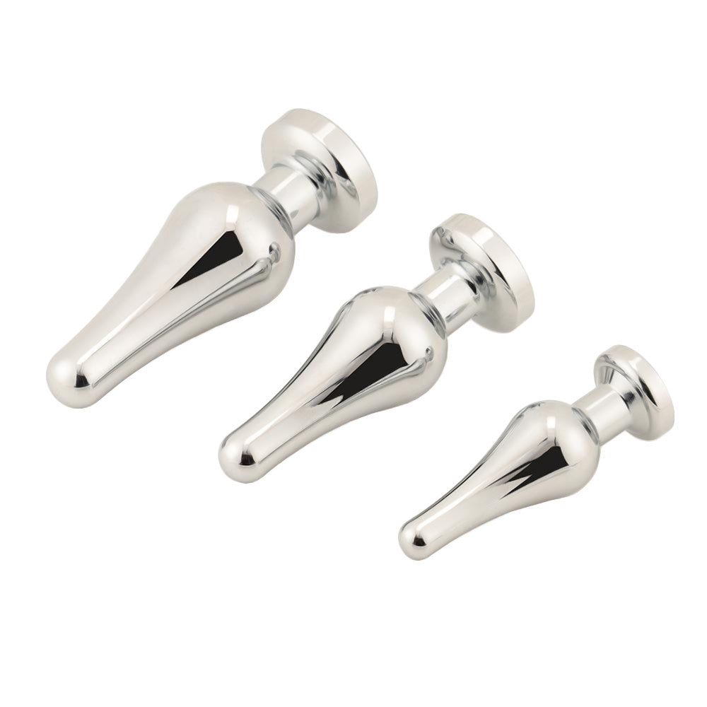 Tapered Steel Jeweled Kit (3 Piece) Loveplugs Anal Plug Product Available For Purchase Image 5