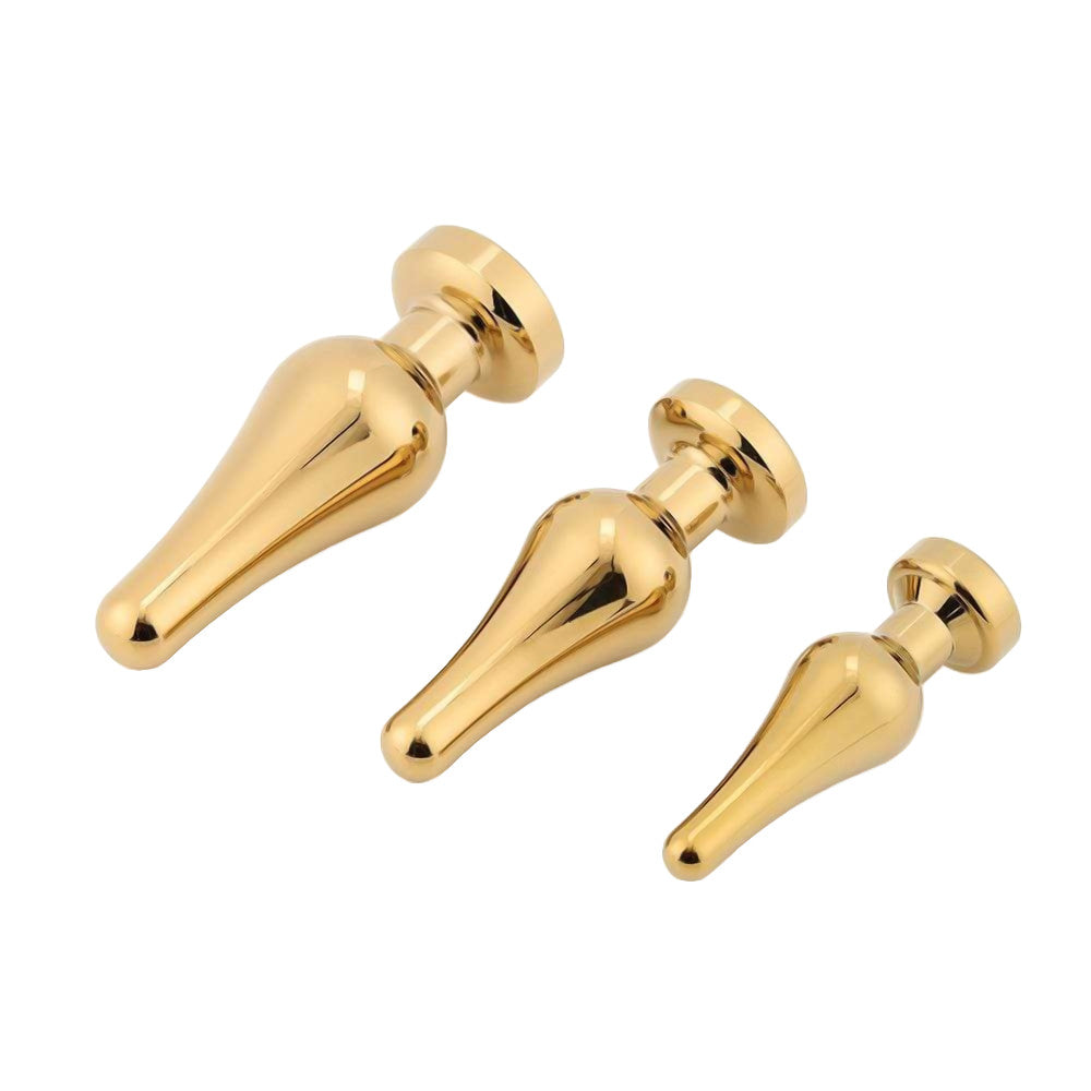 Tapered Gold Jewel Starter Kit (3 Piece) Loveplugs Anal Plug Product Available For Purchase Image 5