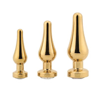 Tapered Gold Jewel Starter Kit (3 Piece) Loveplugs Anal Plug Product Available For Purchase Image 23