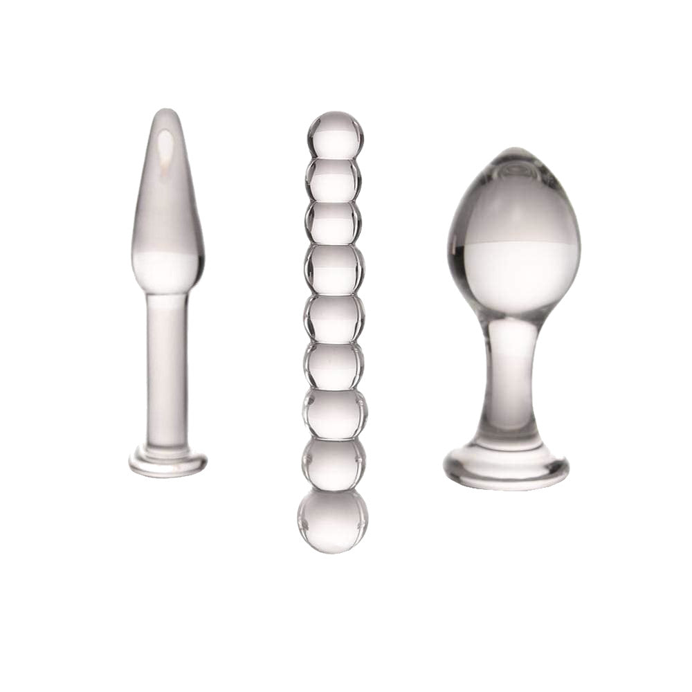 Transparent Anal Pyrex Glass Kit (3 Piece) Love Plugs Transparent Anal Pyrex Glass Kit (3 Piece) Love Plugs