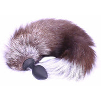 Grey Kitty Cat Tail Butt Plug 18"