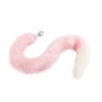 Pink with White Fox Metal Tail, 32" Loveplugs Anal Plug Product Available For Purchase Image 20