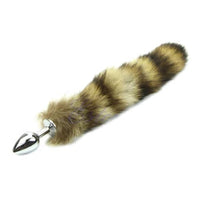16" Kitten Brown Cat Tail with Stainless Steel Plug Loveplugs Anal Plug Product Available For Purchase Image 22