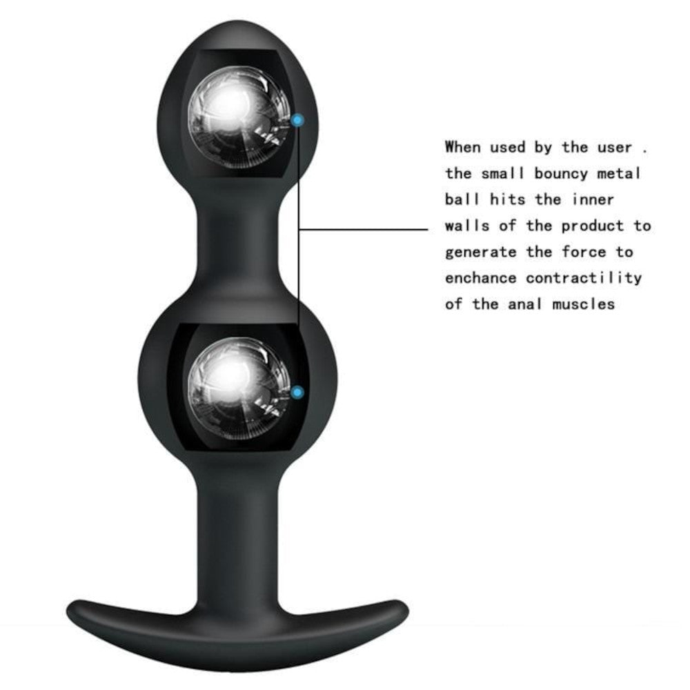 The sex toys beginner-friendly black silicone sex toy provides an ace experience, with small and medium beads that ease into play. The internal metal balls add extra stimulation, enhancing every inch of pleasure.