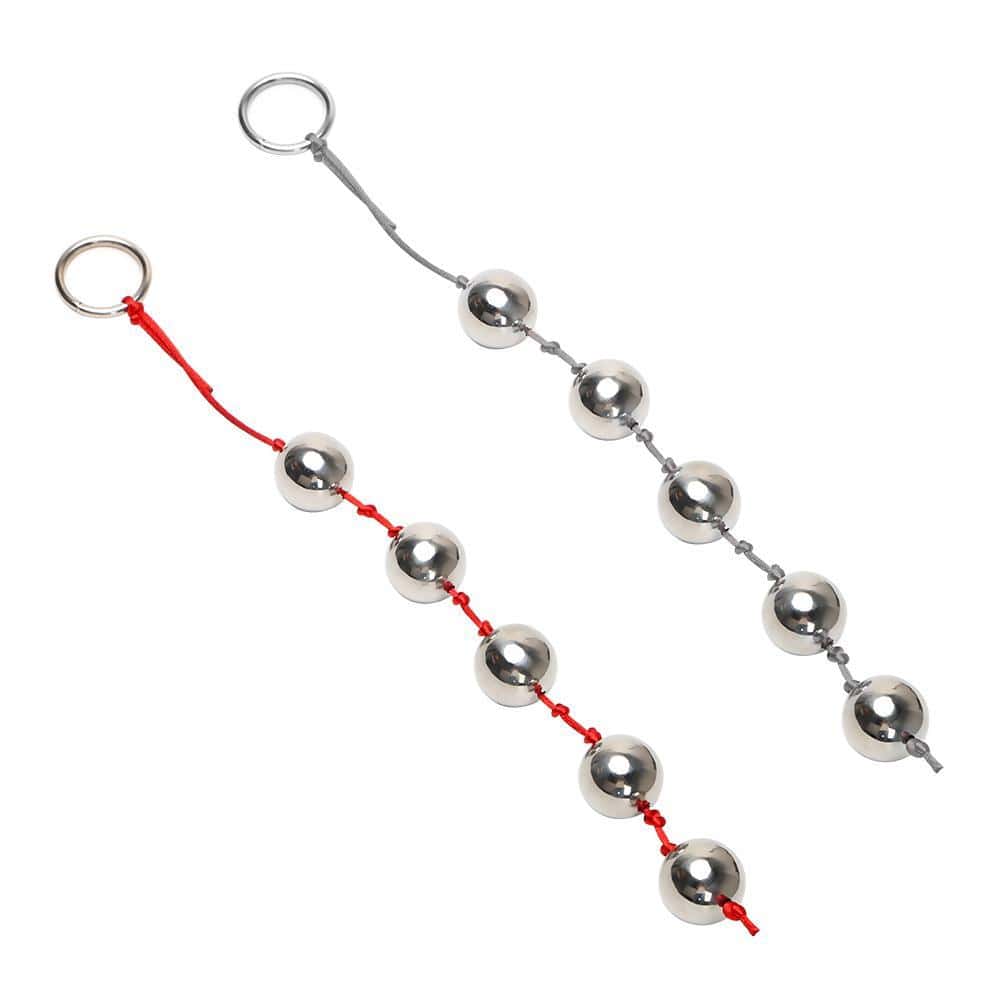 2 colors string Stainless Steel Anal Beads with Pull Ring Loveplugs Anal Plug Product Available For Purchase Image 2