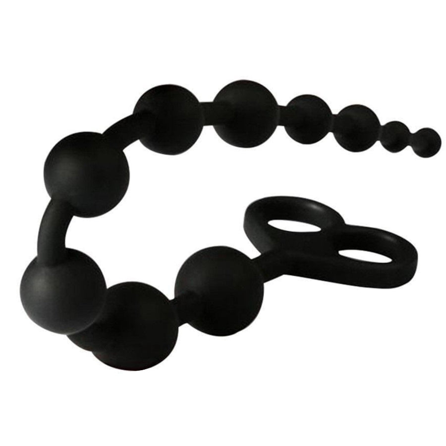 13" Silicone String with Dual Pull Rings Loveplugs Anal Plug Product Available For Purchase Image 40
