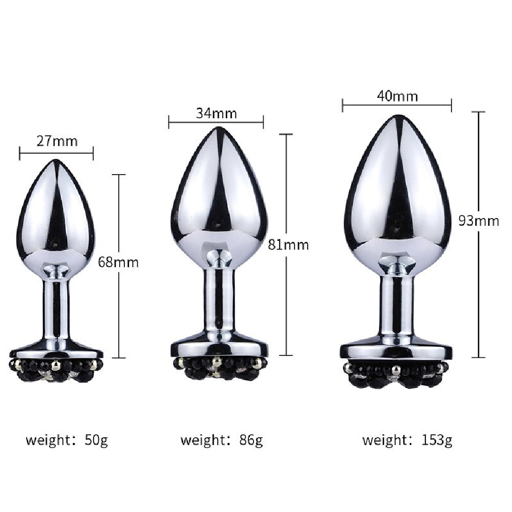 Rhinestone Stretching Anal Training Set (3 Piece) Loveplugs Anal Plug Product Available For Purchase Image 9