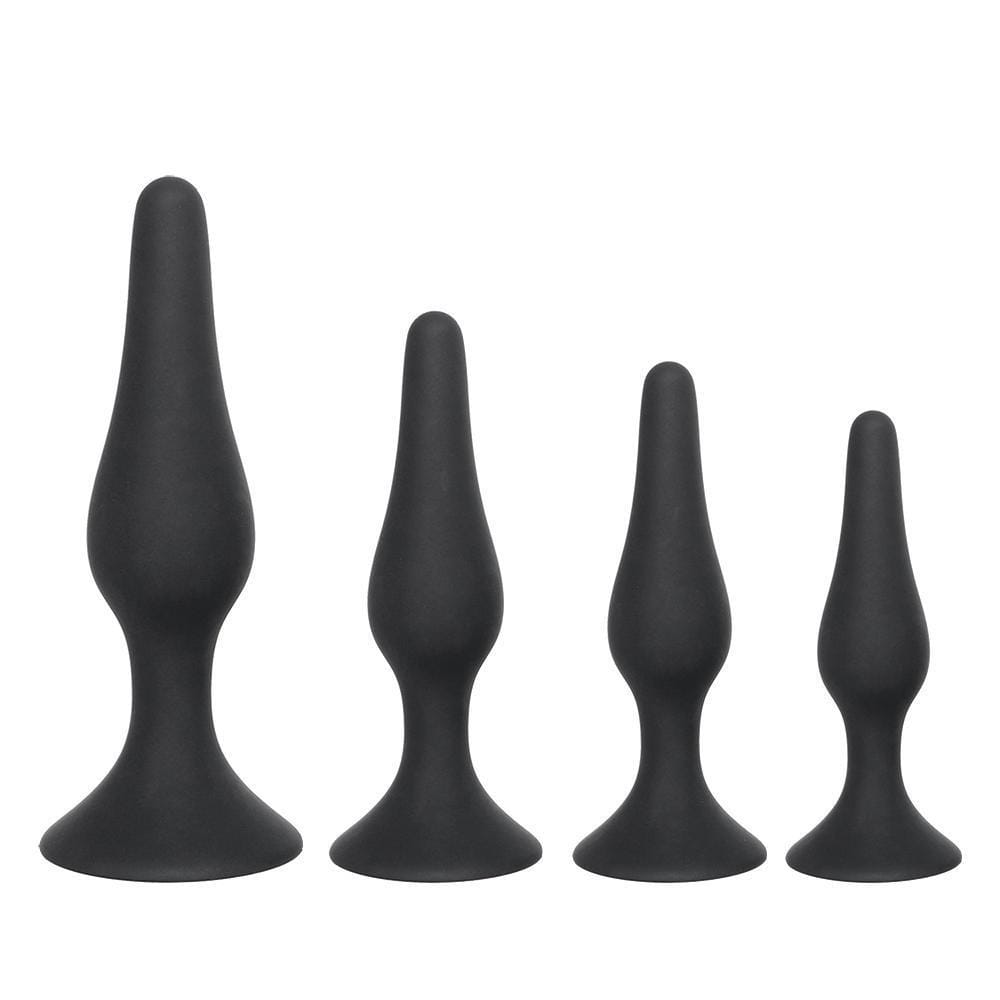 anal plug black Big Tapered Silicone Plug – Love Plugs