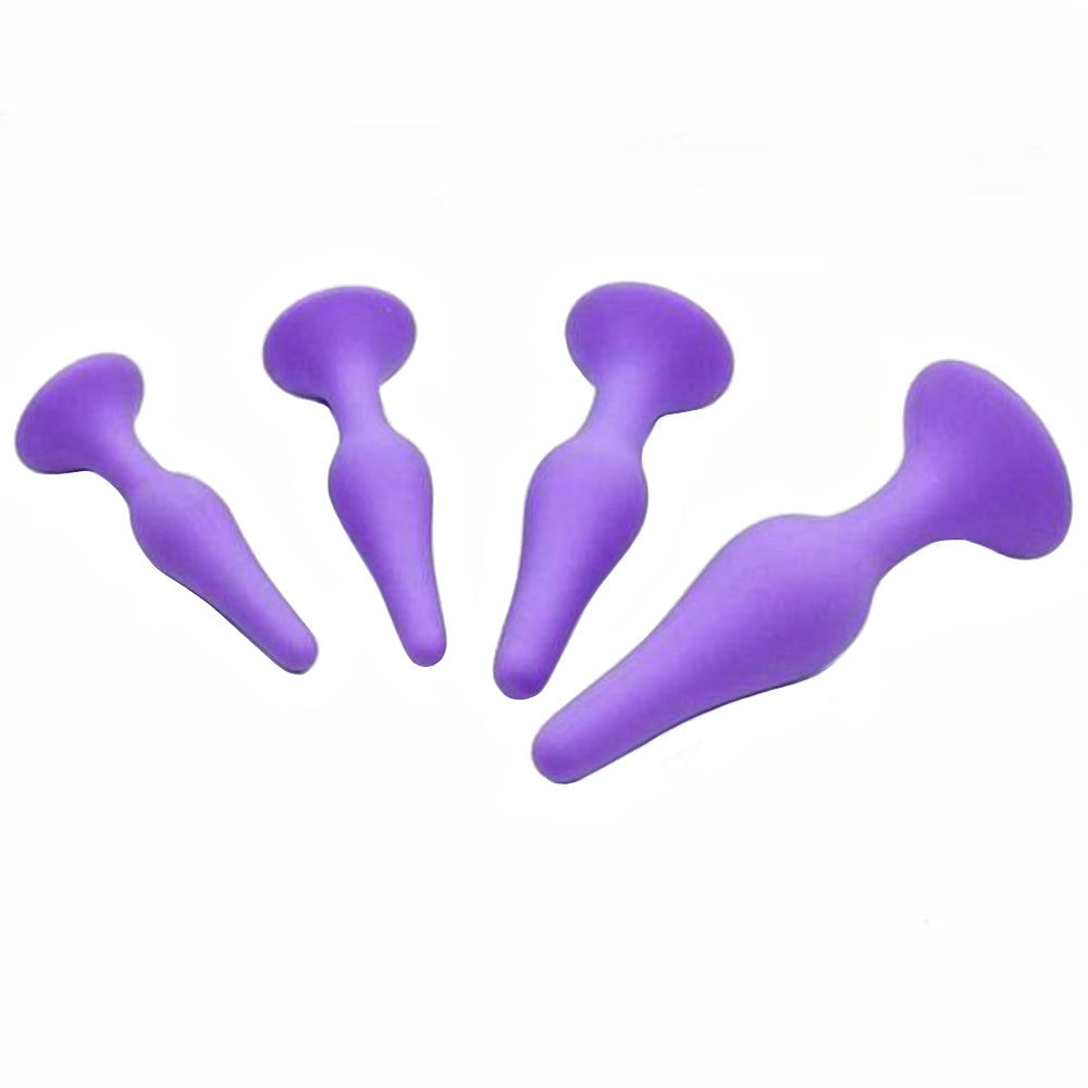 Beginner Small Silicone Anal Training Set (4 Piece) Love Plugs Beginner Small Silicone Anal Training Set (4 Piece) Love Plugs